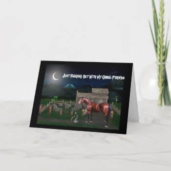 Horse Halloween Greeting Card by horsesense at Zazzle