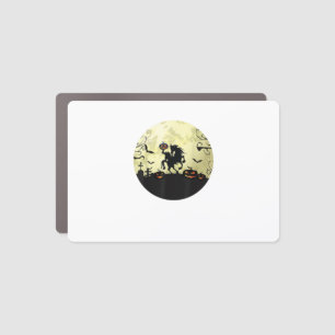 horse halloween headless horseman Pumpkin and moon Car Magnet