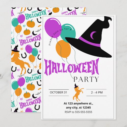 Horse Halloween Party Invitation
