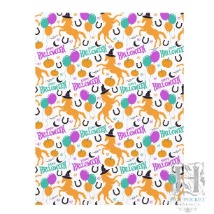 Horse Halloween Scrapbook Paper