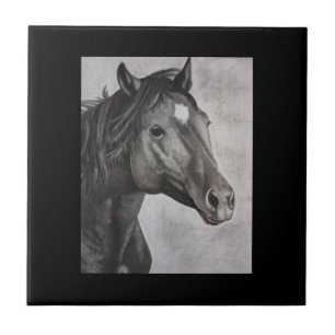 Horse Hand Drawn Art Ceramic Tile