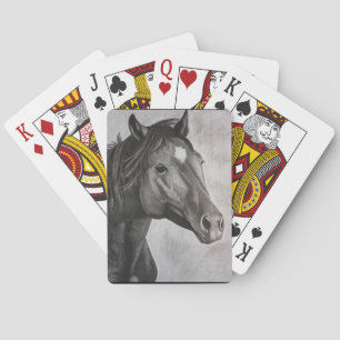 Horse Hand Drawn Art Poker Cards