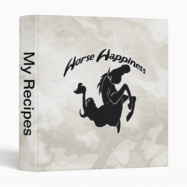 Horse Happiness 3 Ring Binder (Front/Spine)