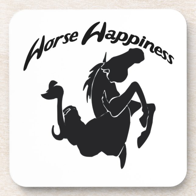 Horse Happiness Drink Coaster (Front)