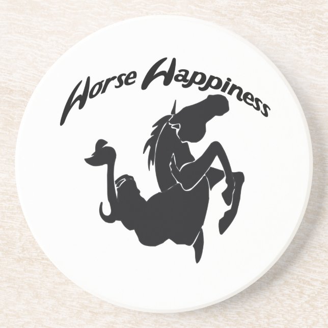 Horse Happiness Drink Coaster (Front)