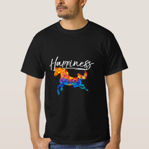 Horse Happiness Gifts For Horse Lovers Girls Women T_Shirt