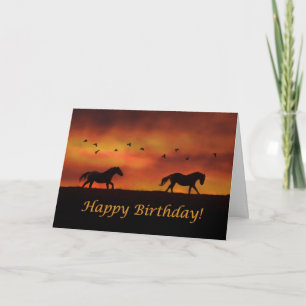 Horse Happy Birthday Card
