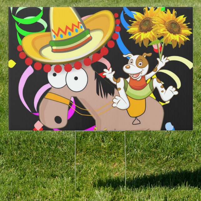 Horse Happy Birthday Yard Sign (Insitu)
