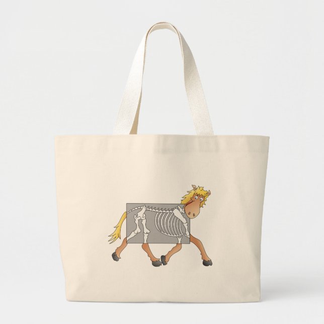 Horse having an  x-ray large tote bag (Front)