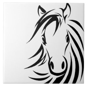 Horse Head Ceramic Tile