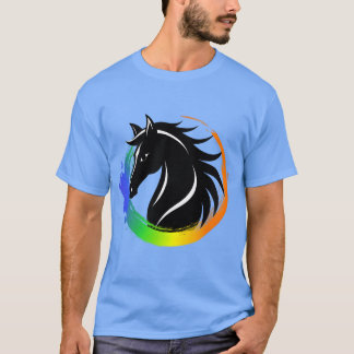 horse head colored ring funny T-Shirt