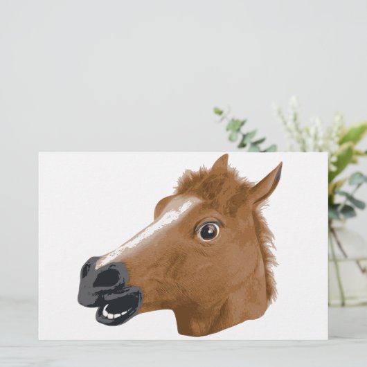 Horse Head Creepy Mask (Standing Front)