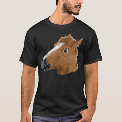 Horse Head Creepy Mask T_Shirt