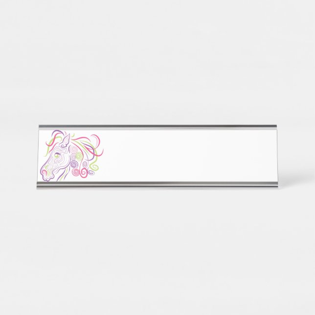 Horse Head Desk Name Plate (Front)