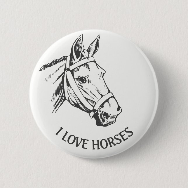 Horse-head drawing with harness button (Front)