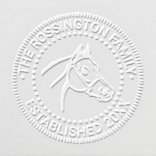 Horse Head Family Name Date Estd NT Frm Embosser