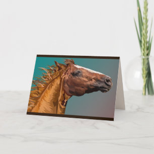 horse head greeting card