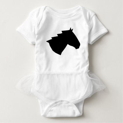 Horse Head in Wind Baby Bodysuit