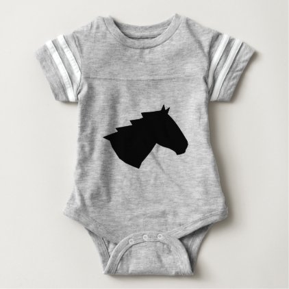 Horse Head in Wind Baby Bodysuit