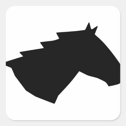 Horse Head in Wind Square Sticker