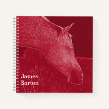 Horse Head Modern Red Personal Artistic