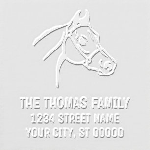 Horse Head Name Return Address Embosser