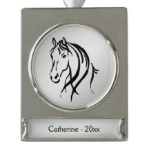 Horse Head on Silver Name and Year