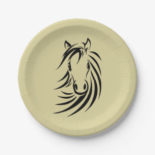 Horse Head Paper Plates