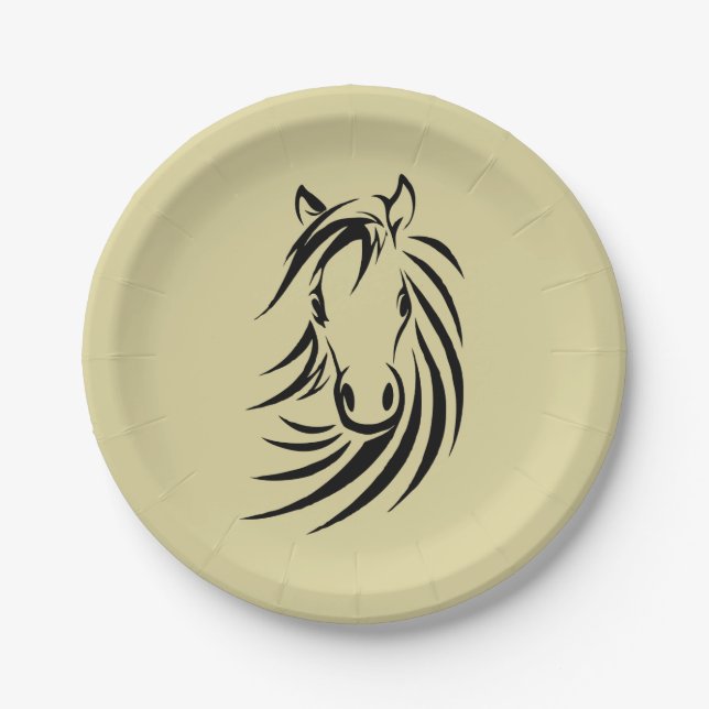 Horse Head Paper Plates (Front)
