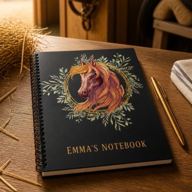 Horse Head Personalized Spiral Notebook (Creator Uploaded)