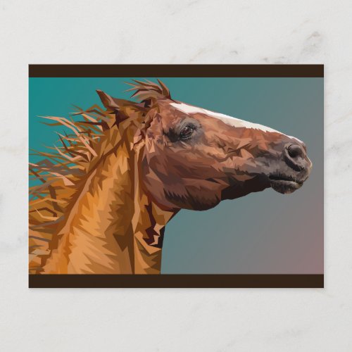 horse head postcard