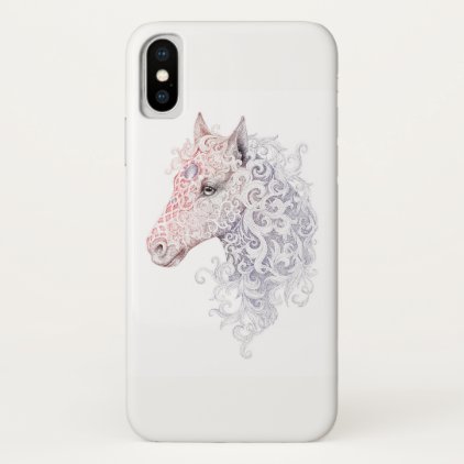 Horse Head Tattoo iPhone X Case