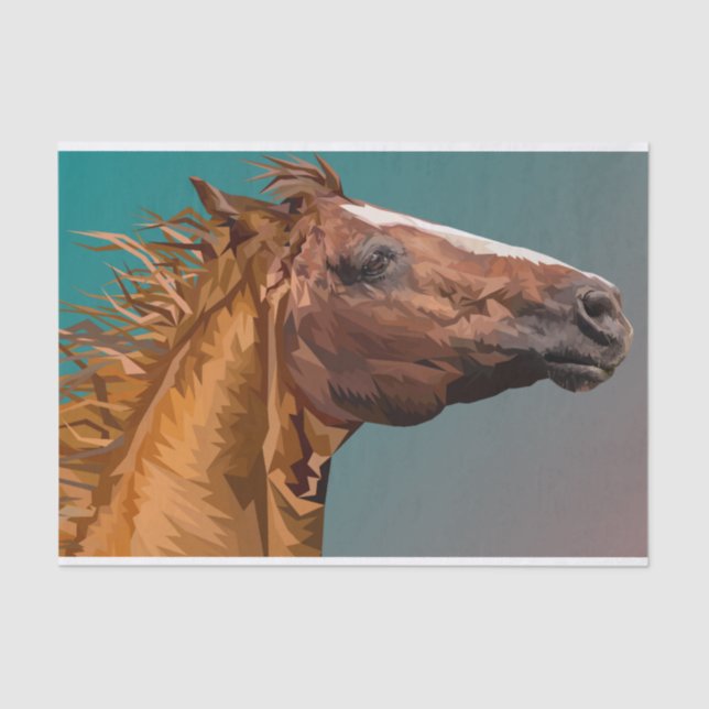 horse head tissue paper (Front)