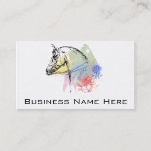Horse Head Watercolors Business Card