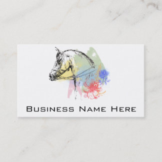 Horse Head Watercolors Business Card