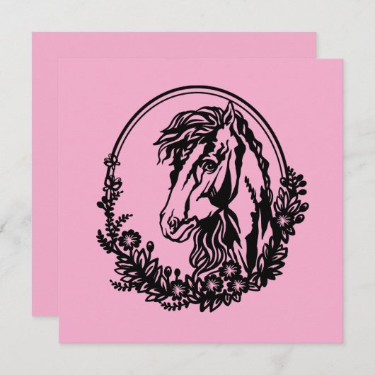 Horse head with flowers (Front/Back)