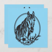 Horse head with flowers  (Front/Back)