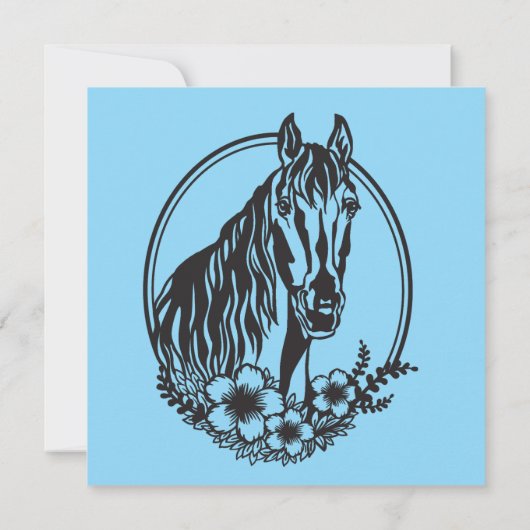 Horse head with flowers  (Back)