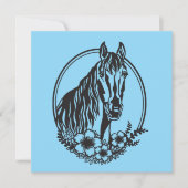 Horse head with flowers  (Front)