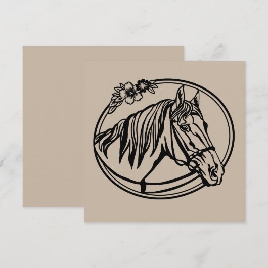 Horse head with flowers  (Front/Back)