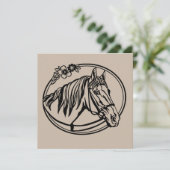 Horse head with flowers  (Standing Front)