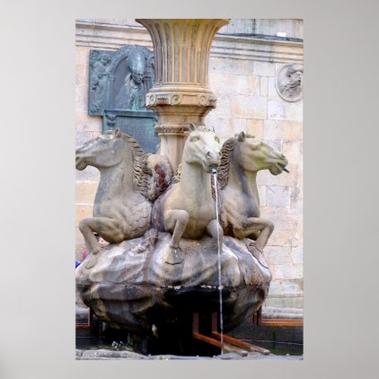 Horse Headed Fountain, Spain Poster