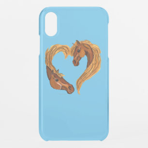Horse heads heart shape iPhone XR case
