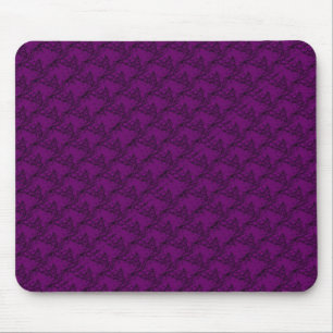 Horse Heads in red violet Pattern Mouse Pad