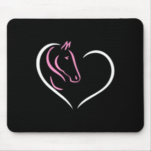 Horse Heart Cute Horseback Riding Equine Equestria Mouse Pad