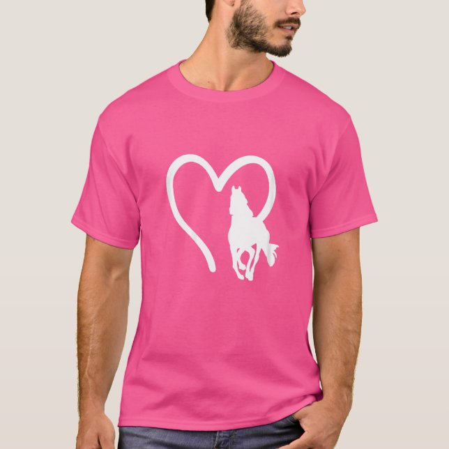 Horse  Heart Equestrian T-Shirt (Front)