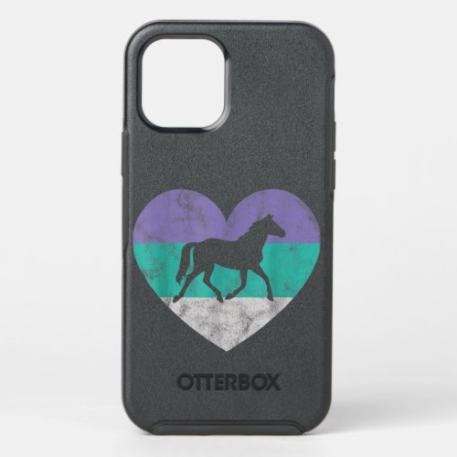 Horse Heart Love Cute Girls Retro Vintage Style T_ OtterBox Symmetry iPhone 12 Pro Case