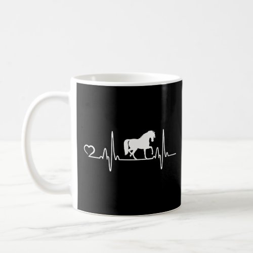 Horse Heartbeat Dressage Gift For Women and Girls  Coffee Mug