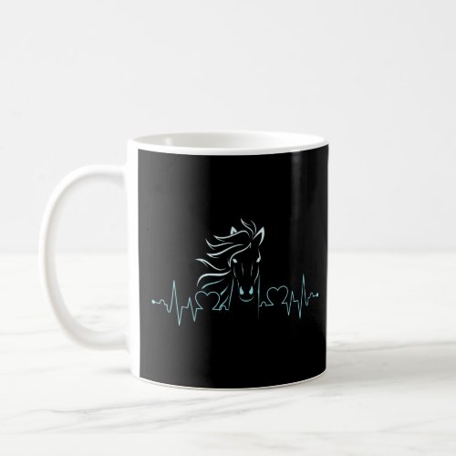 Horse Heartbeat Girls Teen Women Who Love Horses  Coffee Mug