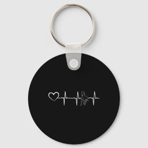Horse Heartbeat Horse Riding Horse Heartline Horse Keychain